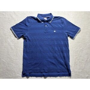 Brooks Brothers Shirt Sleeve Two Tone Blue Polo Shirt Mens M